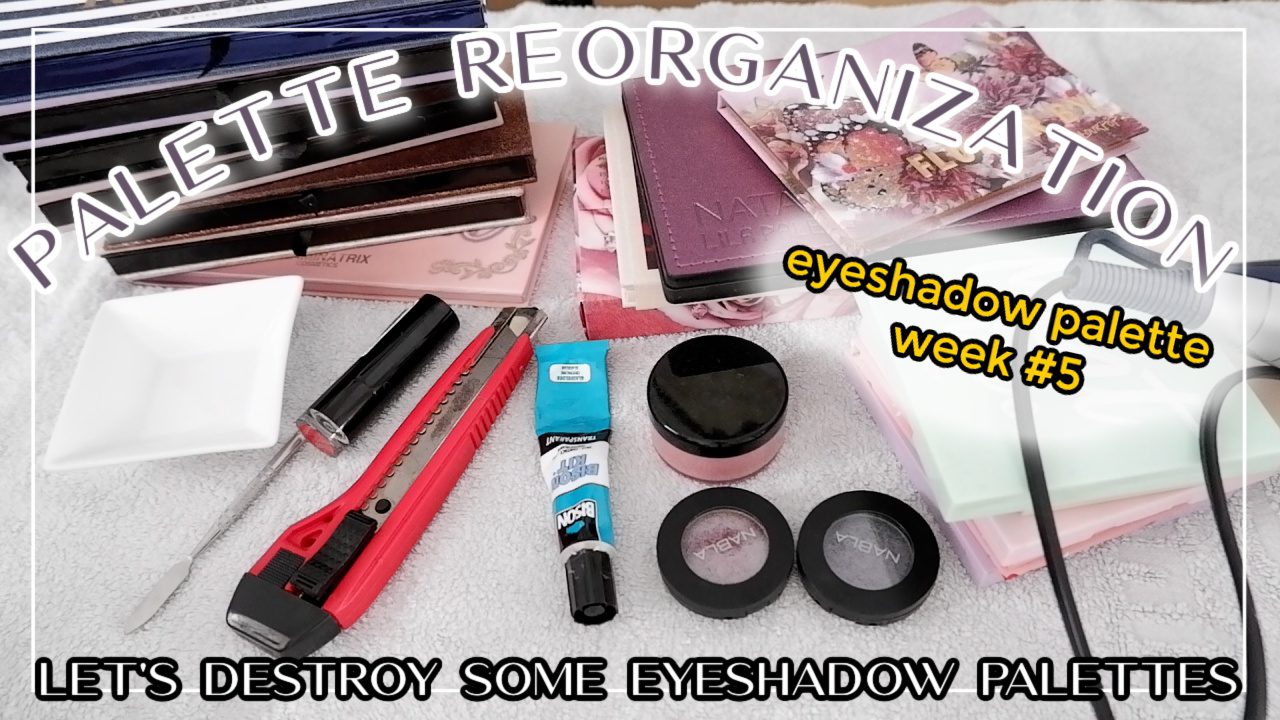Eyeshadow palette reorganization